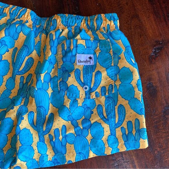 Men's Boardies Swim Trunks Size small cactus print lined - Picture 4 of 12
